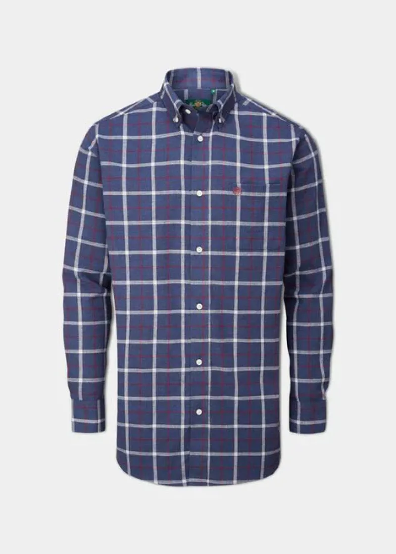 Alan Paine Shirts|Shirts & Tops<Ilkley Flannel Button Down Shirt - Shooting Fit