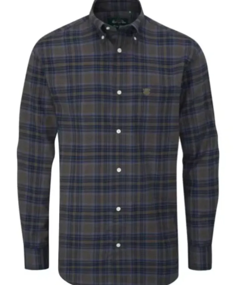 Alan Paine Shirts|Shirts & Tops<Ilkley Flannel Button Down Shirt - Shooting Fit