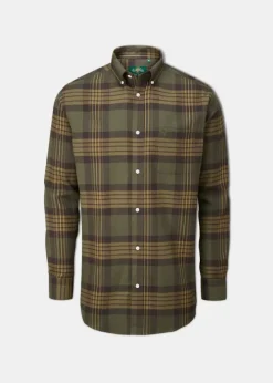 Alan Paine Shirts|Shirts & Tops<Ilkley Flannel Button Down Shirt - Shooting Fit