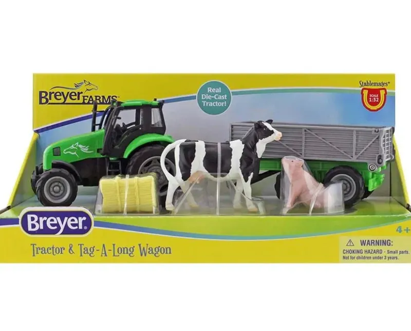 Breyer Toys<Farms Tractor & Tag-A-Long Wagon