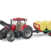 Bruder Toys<Case IH Optum 300CVX Toy Tractor and Bale Transport Trailer
