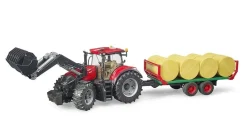 Bruder Toys<Case IH Optum 300CVX Toy Tractor and Bale Transport Trailer