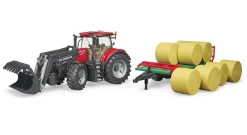 Bruder Toys<Case IH Optum 300CVX Toy Tractor and Bale Transport Trailer