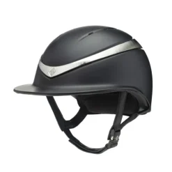 Charles Owen Riding Hats|Riding Hats<Halo Riding Helmet Wide Peak - Black Matte Luxe