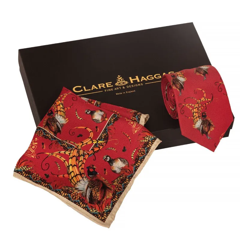 Clare Haggas Fine Art Scarves|Scarves<Clare Haggas Bruce Tie and Silk Square Set