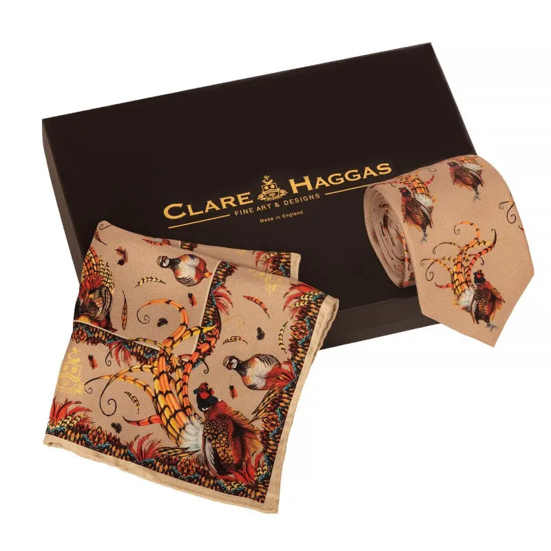 Clare Haggas Fine Art Scarves|Scarves<Clare Haggas Bruce Tie and Silk Square Set