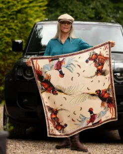 Clare Haggas FIne Art Scarves|Scarves<Clare Haggas Large Wing and a Prayer Large Champagne and Mulberry