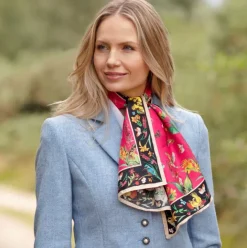 Clare Haggas FIne Art Scarves|Scarves<Clare Haggas Narrow Dreams Can Come True Peony and Ebony