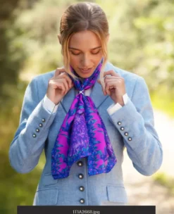 Clare Haggas FIne Art Scarves|Scarves<Clare Haggas Narrow Pluming Marvellous Fandango Pink