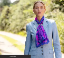 Clare Haggas FIne Art Scarves|Scarves<Clare Haggas Narrow Pluming Marvellous Fandango Pink