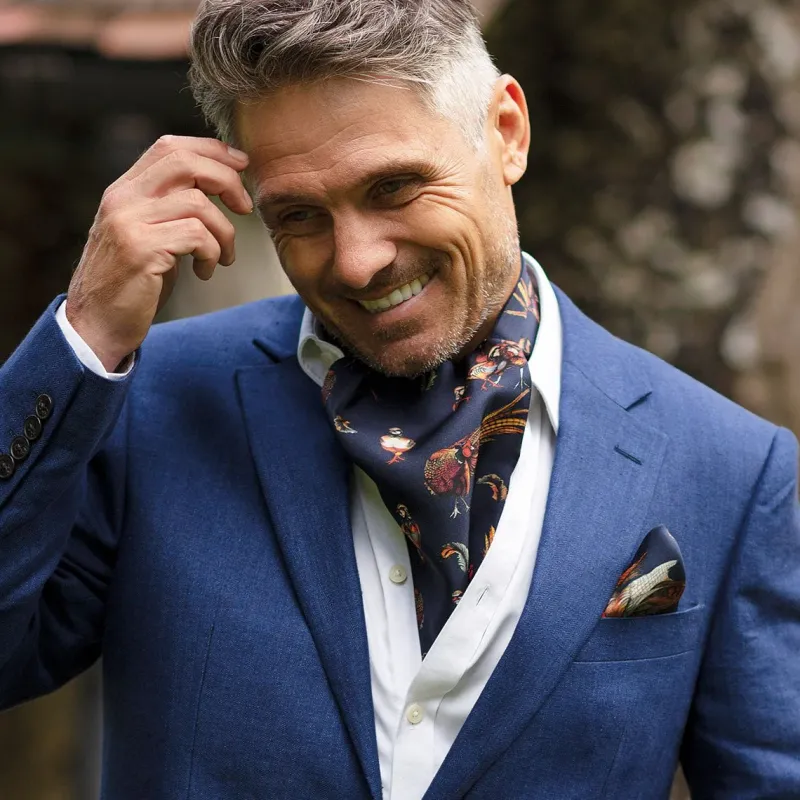 Clare Haggas Fine Art Scarves|Scarves<Clare Haggas Silk Game Birds Cravat