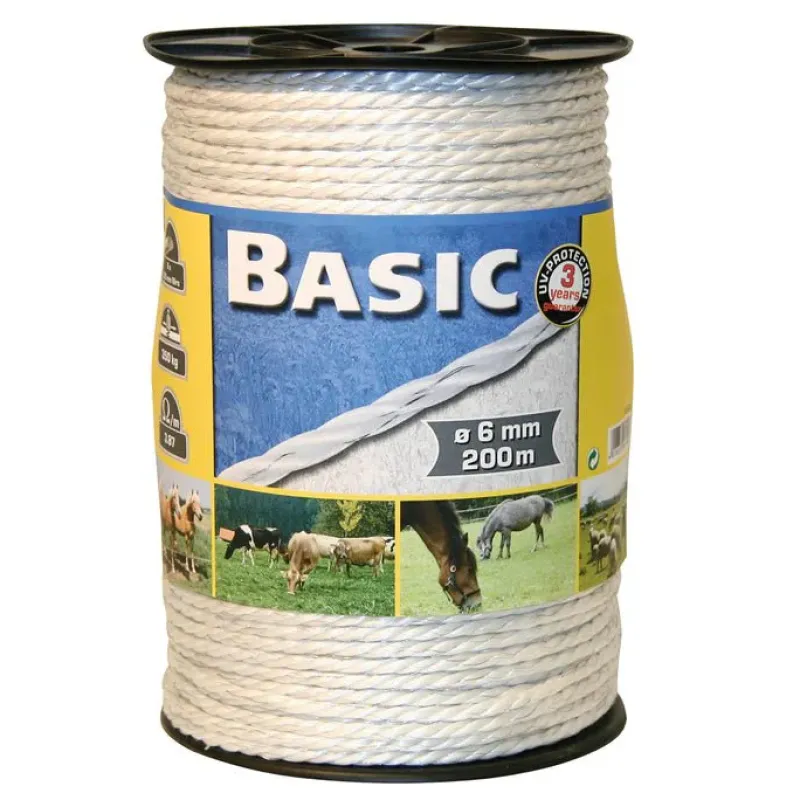 Trilanco Electric Fencing<Corral Basic Fencing Rope C/W S/Steel Wires - 200m