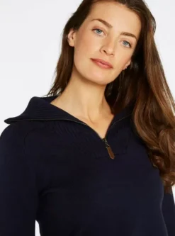 Dubarry of Ireland Jackets & Coats|Trousers<Dubarry Women's Rosmead Zip Neck Jumper