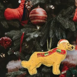 Equetech Homeware<Canine Embroidered Christmas Decoration