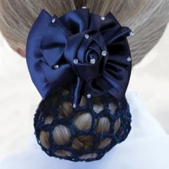 Equetech Hair Bands & Nets<Crystal Dressage Rosette Ribbon Bow & Net