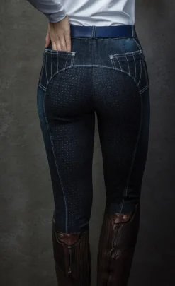 Equetech Jodhpurs, Breeches & Leggings<Womens Denim Grip Breeches
