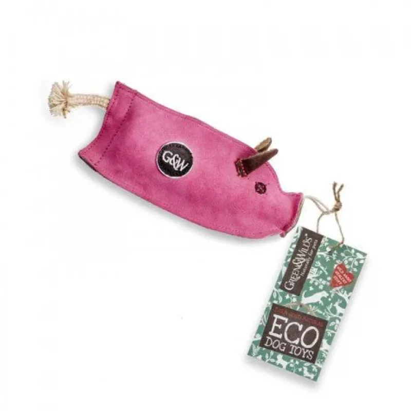 Green u0026 Wild's Dog Toys<Green & Wild's Peggy The Pig Eco Dog Toy