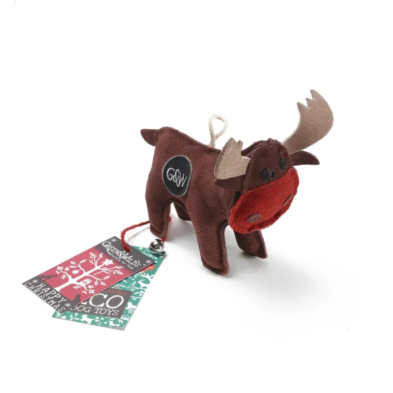 Green u0026 Wild's Dog Toys<Green & Wild's Rudy the Reindeer Eco Toy