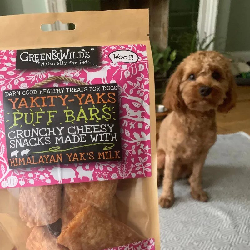 Green u0026 Wild's Dog Treats|Dog Treats<Green & Wild's Yakity Yak Puff Bars
