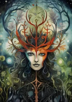 Charles Sainsbury Plaice Stationery<Greeting Card - Elen Of The Ways by A.K. Skipsey