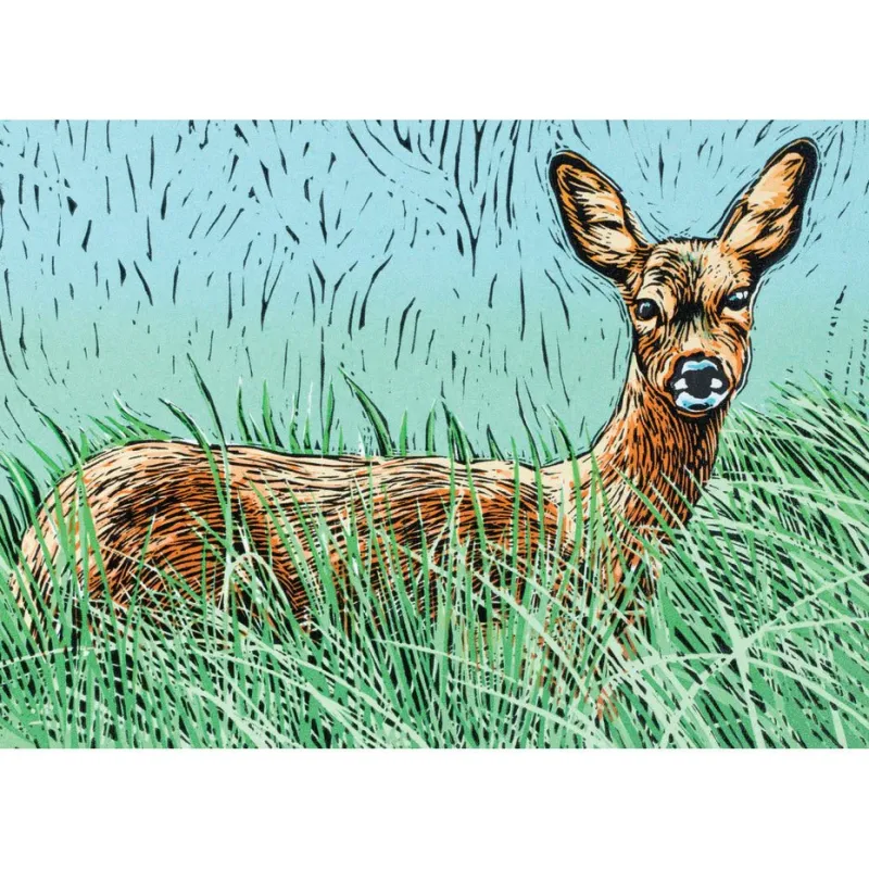 Charles Sainsbury Plaice Stationery<Greeting Card - Tina's Doe by Colin Blanchard