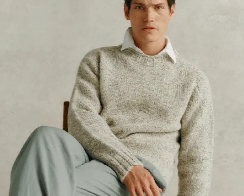Harley of Scotland Sweaters & Fleeces|Sweaters & Fleeces<Men's Crew Neck Sweater