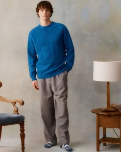 Harley of Scotland Sweaters & Fleeces|Sweaters & Fleeces<Men's Cable Knit Crew