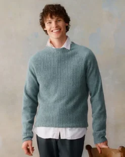 Harley of Scotland Sweaters & Fleeces|Sweaters & Fleeces<Men's Fine Cable Knit Crew