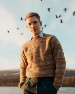 Harley of Scotland Sweaters & Fleeces|Sweaters & Fleeces<Men's Knitted Crew Neck Sweater