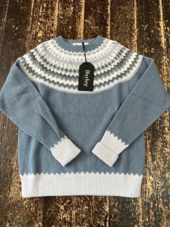 Harley of Scotland Sweaters & Jumpers|Sweaters & Jumpers<Women's Fair Isle Yoke Sweater