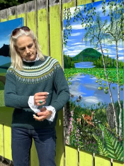 Harley of Scotland Sweaters & Jumpers|Sweaters & Jumpers<Women's Fair Isle Yoke Sweater