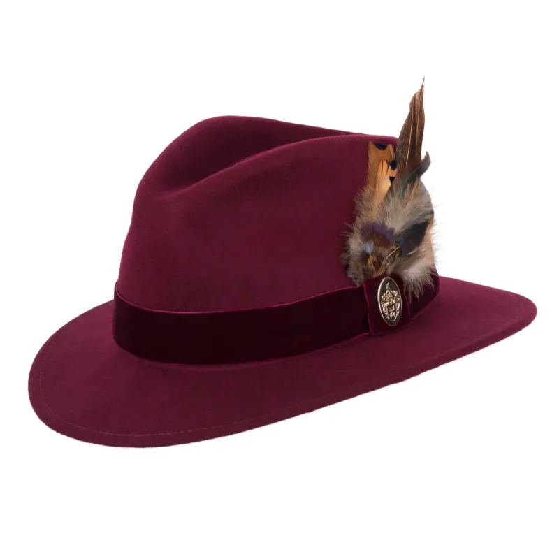 Hicks u0026 Brown Hats|Hats<Hicks & Brown Chelsworth Fedora (Coque & Pheasant Feather)