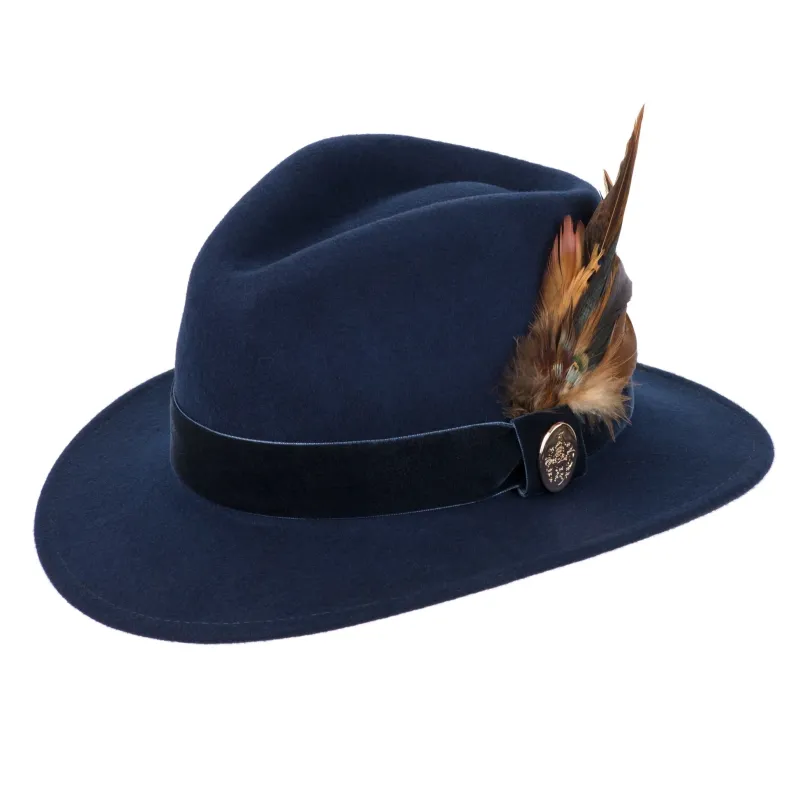 Hicks u0026 Brown Hats|Hats<Hicks & Brown Chelsworth Fedora (Coque & Pheasant Feather)