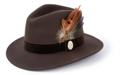 Hicks u0026 Brown Hats|Hats<Hicks & Brown Chelsworth Fedora (Coque & Pheasant Feather)