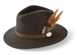 Hicks u0026 Brown Hats|Hats<Hicks & Brown Suffolk Fedora Hat (Gamebird Feather)