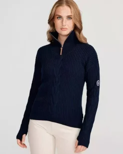 Holebrook Sweden Sweaters & Jumpers|Sweaters & Jumpers<Women's Valborg Knitted Windproof T-Neck Sweater