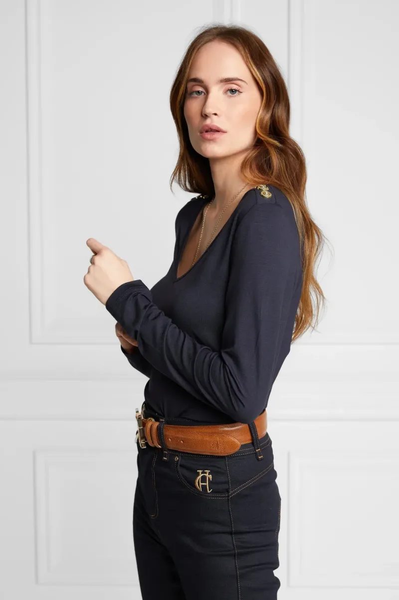 Holland Cooper Tops & T-shirts|Shirts & Tops<Long Sleeve V-Neck Tee