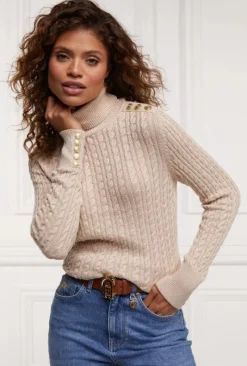 Holland Cooper Sweaters & Jumpers|Sweaters & Jumpers<Women's Seattle Roll Neck Cable Knit Jumper