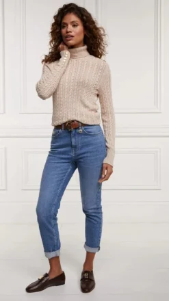 Holland Cooper Sweaters & Jumpers|Sweaters & Jumpers<Women's Seattle Roll Neck Cable Knit Jumper