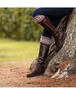 House of Cheviot /John Mills Socks<House Of Cheviot Lady Fairisle Sock Thistle