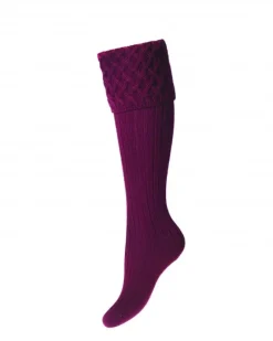 House of Cheviot /John Mills Socks<House Of Cheviot Lady Rannoch Sock Burgundy