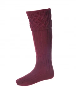 House of Cheviot /John Mills Socks|Socks<House Of Cheviot Men's Rannoch Sock Burgundy