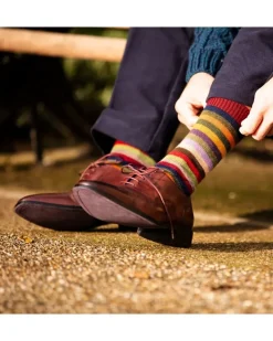 House Of Cheviot Socks|Socks<Men's Stripy Short Sock