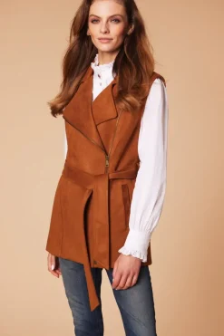 Hunt u0026 Hall Gilets|Gilets<Hunt & Hall Women's Wentworth Faux Suede Gilet