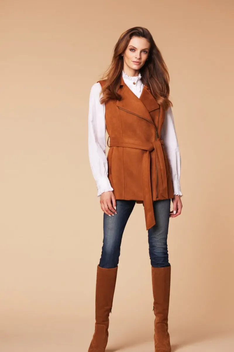 Hunt u0026 Hall Gilets|Gilets<Hunt & Hall Women's Wentworth Faux Suede Gilet