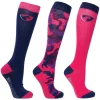 Hy equestrian Socks|Socks<DynaForce Socks (Pack of 3) Pacific/Grey