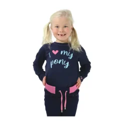 hy Tops & Base Layers<Equestrian Kids I Love My Pony Collection Long Sleeve T-Shirt Navy