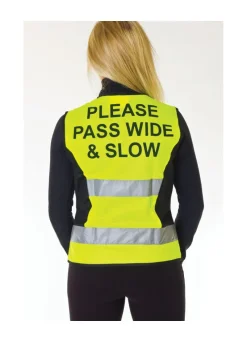 Hy equestrian Hi-viz<"Please Pass Wide & Slow" HyVIZ Waistcoat