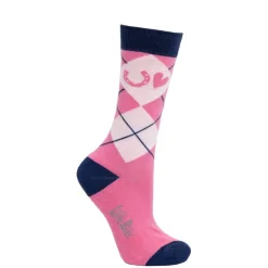 Hy equestrian Accessories|Socks<Pony Fantasy Bamboo Socks Little Rider - Pink/Navy