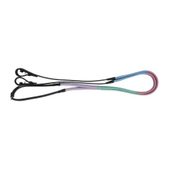 hy Schooling|Reins<Rubber Covered Training Reins Lilac/Ice Mint/Pink/Baby Blue